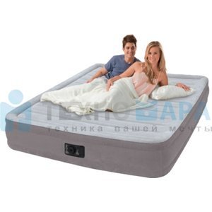 Кровать со встроенным насосом 152х203х33 см, Queen Comfort-Plush , Intex 67770