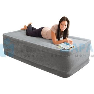 Кровать со встроенным насосом 99х191х46, Twin Comfort-Plush, Intex 64412 - фото