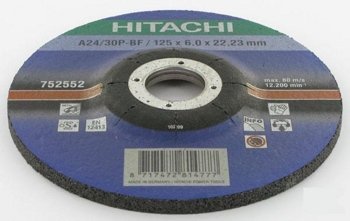 Диск зачистной по металлу 125х22,2x6 Hitachi 752552 (Япония)