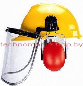 Шлем защитный со щитком и наушниками Long Dar Plastic SM96756 (Тайвань) - фото