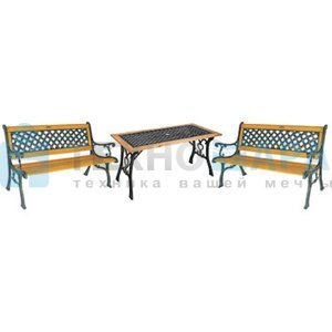 Стол и 2 кресла + 2 скамьи, Garden4you SH6674, SH6675, SH6610