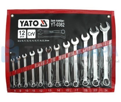 Набор комбинированных ключей из 12 предметов Yato YT-0362 (Польша) - фото